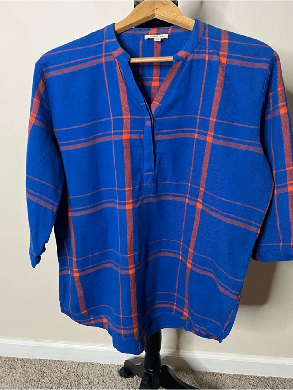 UG Apparel Women’s Blue Orange Plaid V~Neck Florida Gators Cotton Tunic Sz M - Picture 7 of 7